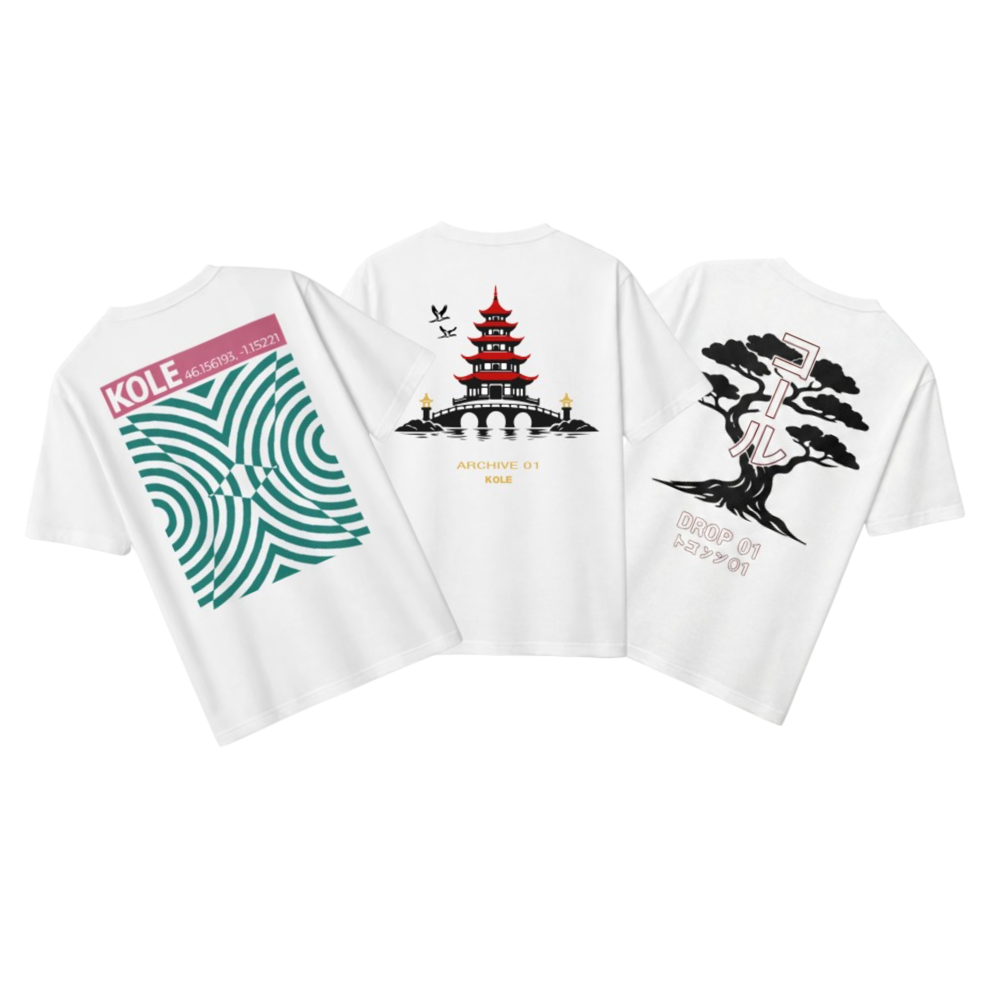 Pack DROP 01 — 3 T-shirts